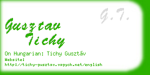 gusztav tichy business card